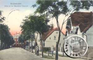 Blick auf die ehemalige Dampfmühle Schmidt mit der Badeanstalt - AK Sammlung Wojtek Szkudlarski