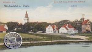 Die ehem. evgl. Kirche Birnbaum (geschätzt um 1910) / Bild Sammlung Kraft